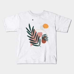 Palm Leaf - Modern Abstract Art Kids T-Shirt